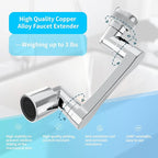 1080° Swivel Faucet Extender, Heavy Duty Rotating Sink Extension, Universal - Image 4