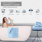 Extra Large Bath Towel Set of 4, Oversized Bath Sheet Super Soft Highly - Image 6