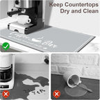 Absorbent Coffee Mat, Fashion Dish Drying Mat - Image 3