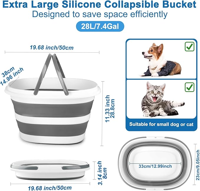 28L Large Collapsible Mop Bucket - Image 2
