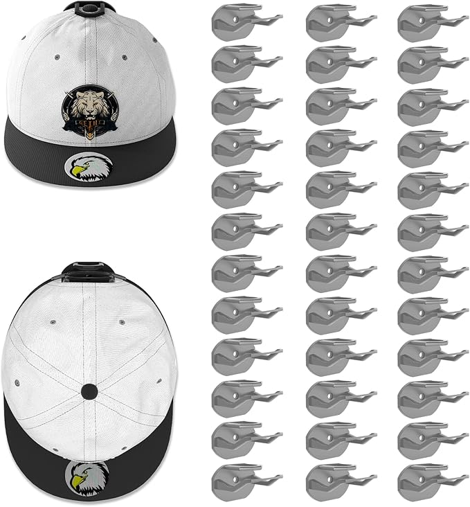 36 Pack Adhesive Hat Hooks for Wall, Super Strong Hat Rack for Baseball Caps by Niunuerga