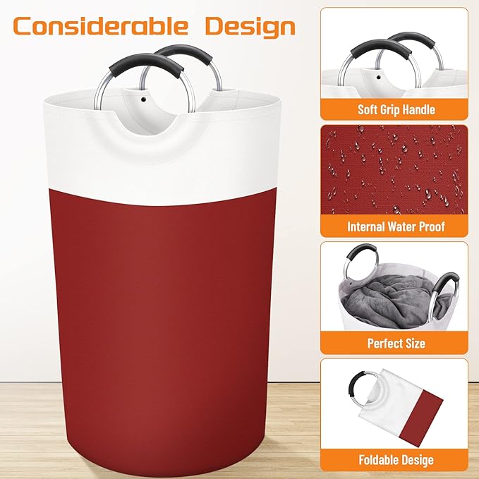 BlissTotes 90L Laundry Basket, Freestanding Laundry Hamper, Collapsible Dirty - Image 3