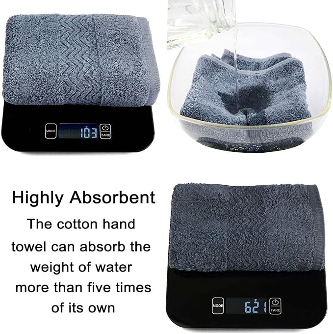 Cleanbear 100% Cotton Hand Towels, Highly Absorbent, 13 x 28 Inches - Image 2