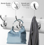 Coat Rack Wall Mounted White, Heavy Duty Zinc Alloy Wall Hook Rack - Image 5