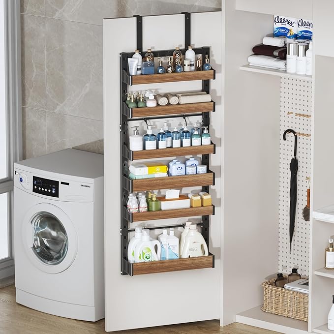 6-Tier Over The Door Pantry Organizer, Heavy-Duty Metal Wall Mount or Hanging - Image 7