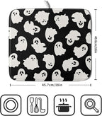 Halloween Dish Drying Mat for Kitchen Counter Cute Ghost Holiday Super - Image 2