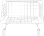 Spectrum Large Over Cabinet Door Organizer White Wire Storage Basket - Image 6