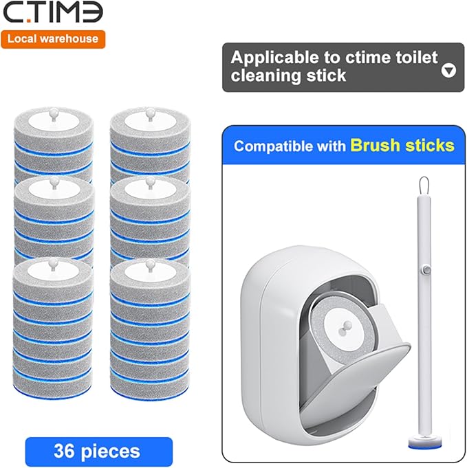 CTIME - 36 Replacement Toilet Brush Heads, Suitable - Image 2