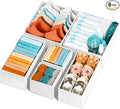 Criusia Drawer Organizer Clothes 6 Pack White- Dresser Organizer Bins by Criusia