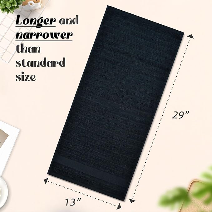 Jacquotha 4-Pack Bathroom Hand Towels Ribbed – Guest Room & Spa Premium Cotton - Image 5