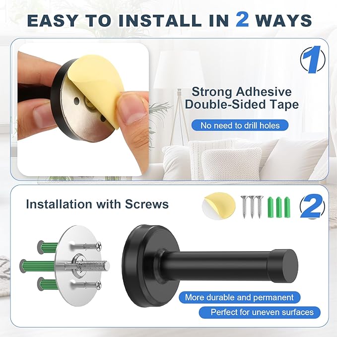 Door Stopper, No Drilling Wall Protection - Image 2