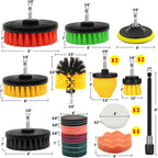 30Pcs Drill Brush Attachment Set, Drill Scrubber Brush Kit Include Scrub Pads - Image 2