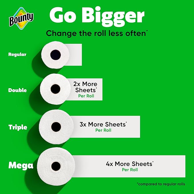 Bounty Select-A-Size Paper Towels, 2 Triple Rolls = 6 Regular Rolls - Image 4