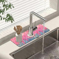 Sink Splash Guard Faucet Mat Watercolor Fish Scales Absorbent Fast Drying Mat by Unknown