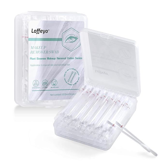 50 Count Makeup Remover Cotton Swabs, Eye & Lip Sticks remover - Image 2