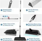ITTAR Floor Scrub Brush with 55" Long Handle, Stainsless Steel Pole Heavy-Duty - Image 4