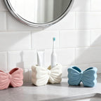 Bow Toothbrush Holder ， 2-Slot Toothbrush and Toothpaste Holder Cute Toothbrush - Image 6
