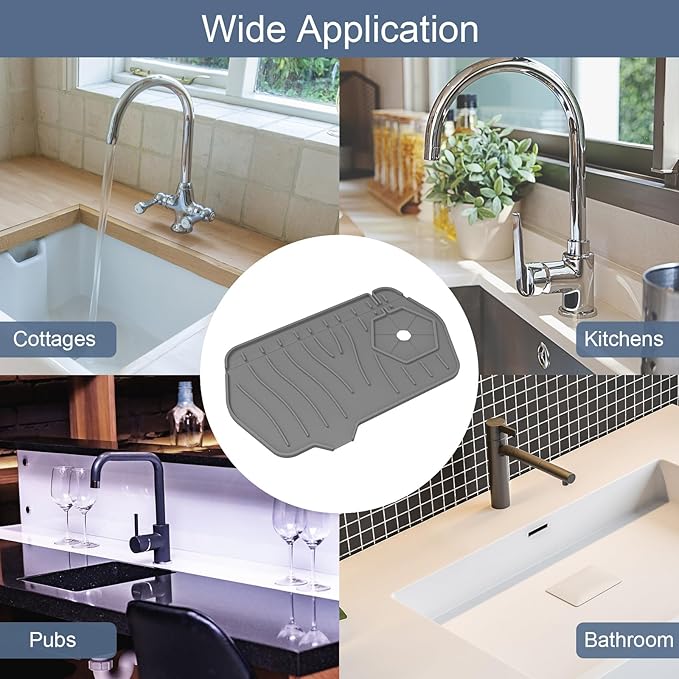 Sink Drain Mat - Unilateral Faucet Guard - Image 6