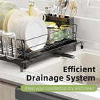 Expandable Dish Drying Rack for Kitchen Counter, Large Capacity Dish Drainer - Image 4