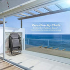 Homall Zero Gravity Chair - Patio Folding Lawn Lounge Chairs Outdoor Gravity Reclining Lounge Chair with Pillows for Poolside Backyard and Beach Set of 2 (Gray) - Image 7