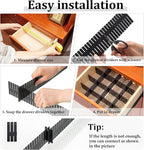 Vesici 80 Pcs Drawer Dividers Adjustable Plastic Organizer DIY Separators - Image 3