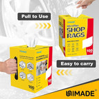 Shop Rags, 100 Sheets Microfiber Cleaning Cloth Commercial Grade Washcloths - Image 6