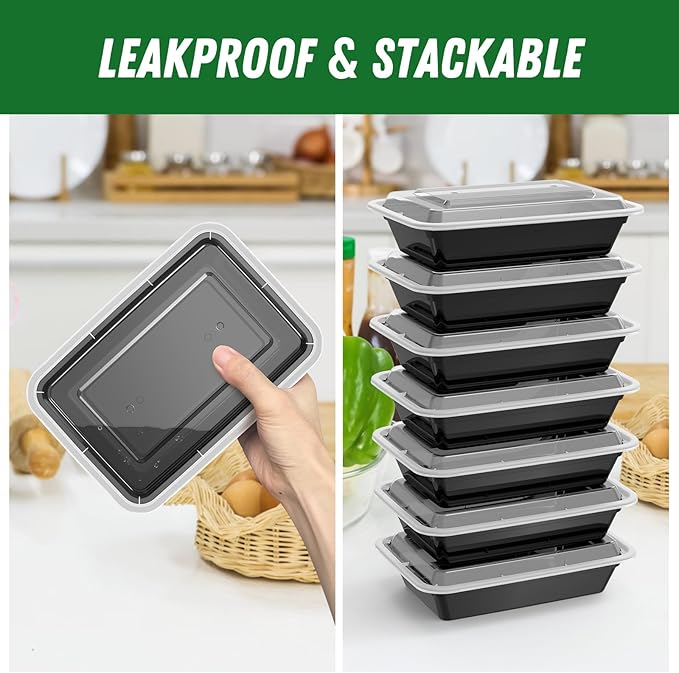 50 Pack 32 oz Meal Prep Containers Reusable - Image 4