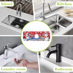 Chrismas Sink Splash Guard Faucet Mat Christmas Absorbent Fast Drying Mat Sink - Image 7