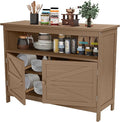HIPS All-Weather Outdoor Storage Cabinet,Outdoor Sideboard with Magnetic Doors,3-Shelves Patio Storage Cabinet, Used for Garden,Buffet Cabinet,TV Stand, Bar Table,Balcony by CONGFUTT