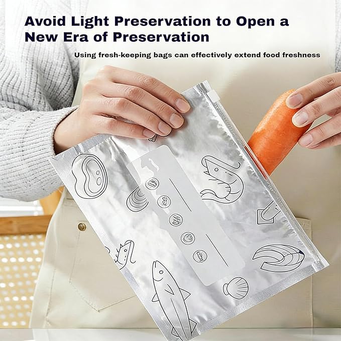 Reusable Aluminum Foil Sealable Storage Bags, 2026 New Resealable Stand Up - Image 2