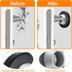 Blulu Concave Wall Door Stopper Door Bumper Stainless Steel Wall Protector - Image 5