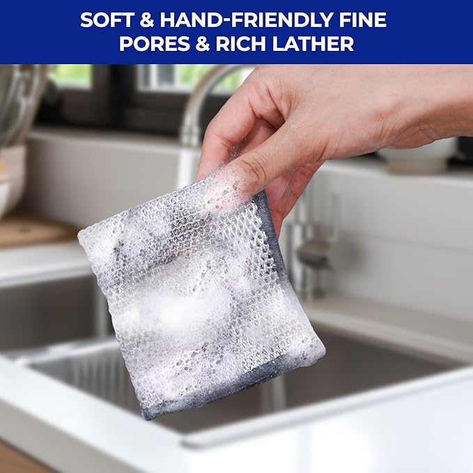 12 PCS 3-Layer Non-Scratch Multipurpose Steel Wire Dishcloths - Image 6