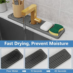 Stone Quick Dry Faucet Mat for Kitchen Sink Stone Faucet Mat for Kitchen Sink - Image 3