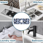 Blooming Lily Sink Faucet Absorbing Mat Blue Lily Flowers Super Absorbent Fast - Image 7