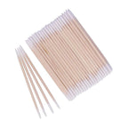 1000pcs Double Side Wood Cotton Swab Microbrush Eyelash Sticks Cleaning Swabs - Image 3