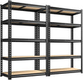 REIBII 2400LBS Garage Shelving Heavy Duty 5 Tier Storage Shelves Adjustable Garage Shelves, Utility Rack Shelf, Shelving Units for Storage Warehouse Pantry Closet, 35.5" W x 11.9" D x 72" H, 2 Pack by REIBII