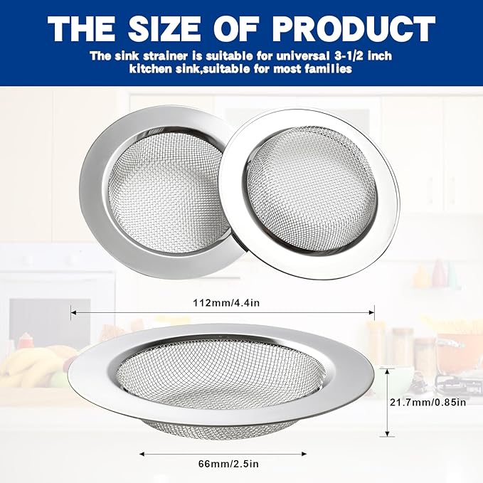 RQYEKDO Kitchen Sink Strainer Stainless Steel - Image 5
