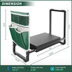 FLINTER Garden Kneeler and Seat, 10.2" Wider Heavy Duty Thick Gardening Bench for Kneeling and Seat - Multifunctional Kneeler Bench, Gardening Gifts for Women, Seniors Grandparents, Black - Image 2