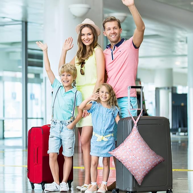 Shappy 2 Pcs Large Travel Laundry Bag Washable Waterproof Wet Dry Large Dirty - Image 6