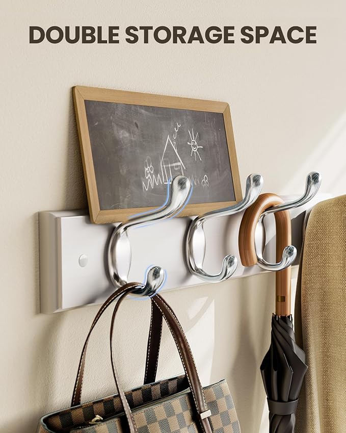 AMADA HOMEFURNISHING Coat Rack Wall Mount 2 Pack, Coat Hooks Wall Hooks Coat - Image 5