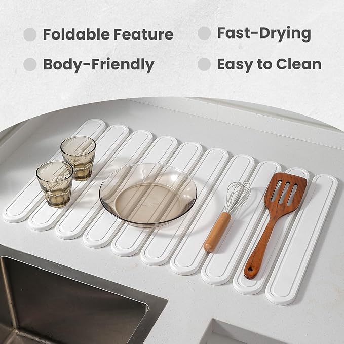 Large Stone Dish Drying Mats for Kitchen Counter, Instant Drying Pad, Fast - Image 3