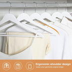 ELONG HOME Wooden Hangers 30 Pack, Wood Hangers - Image 9