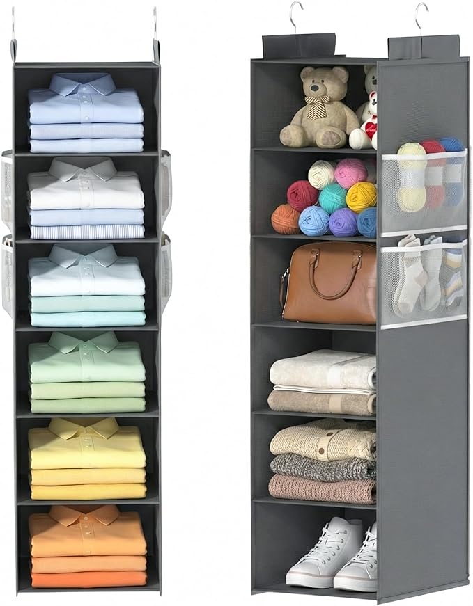 Extra Deep Hanging Closet Organizer by ALLTIDYUP