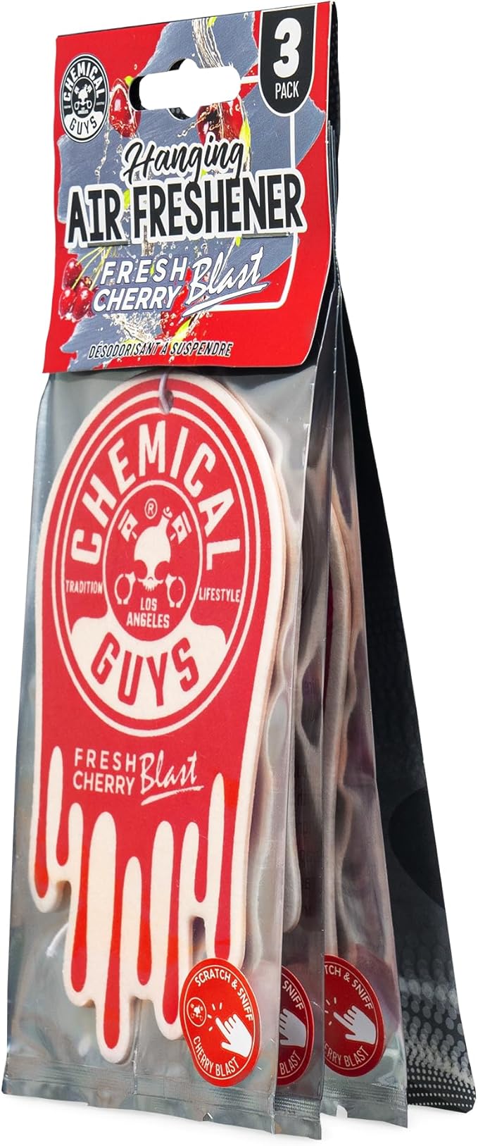 Chemical Guys Hanging Air Freshener, Fresh Cherry Scent 12 Pack, Dorm Room & - Image 5