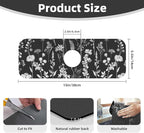 Faucet Draining Mat For Kitchen Sink, Wildflowers Plants Diatom Mud Absorbent - Image 2