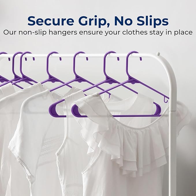 SereneLife 30 Pack Plastic Clothes Hangers – Ultra Lightweight Slim Non Slip - Image 3
