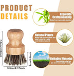Nuenen 6 Packs Bamboo Dish Scrub Brushes Wooden Scrubbers Set Kitchen - Image 3