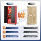 Yizosh Metal Garage Storage Cabinet with Locking Doors and Adjustable Shelves,- 75" Rolling Steel Tool Cabinet for Home Office,Garage,Warehouse - Image 6