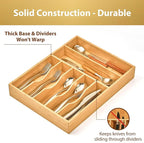 Umilife Kitchen Drawer Organizer, 12.5 Inch Silverware Utensil Tray Holder - Image 3