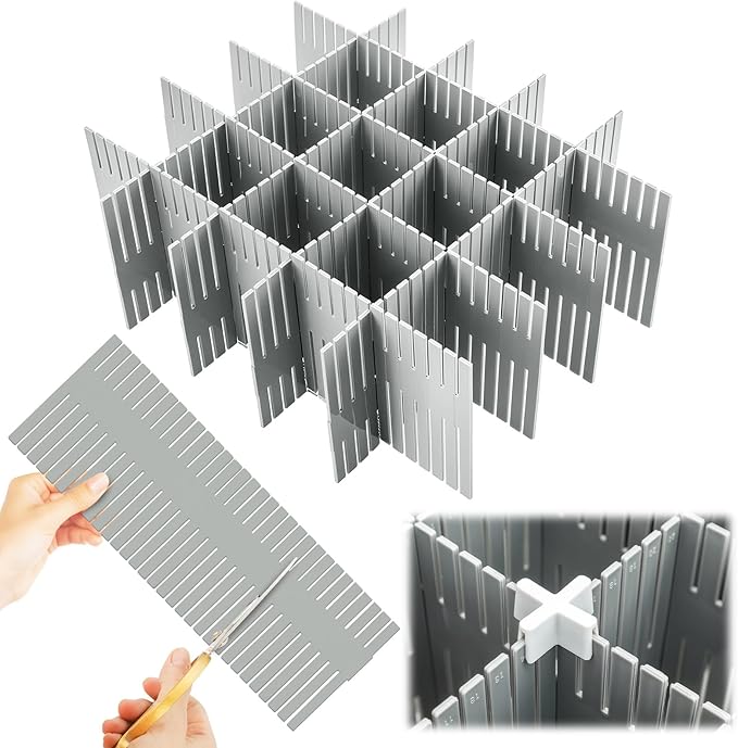 Blosssound 15 Pcs 5.12 Tall Drawer Divider Adjustable Drawer Organizer DIY by Blosssound